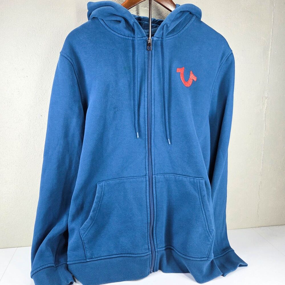 True Religion Fashion For The Senses Buddha Graphic Full Zip Hoodie Sz XL